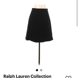 Ralph Lauren Collection Black Wool Skirt 10P